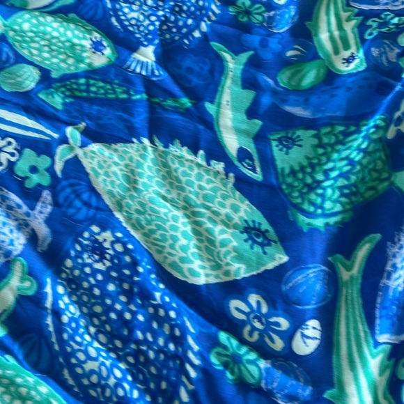 NWT Fun fish print scarf by Talbots - Picture 4 of 5